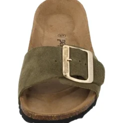 Palado Malta EGS Velours Premium Leather, Pantoletten, Damen, Khaki