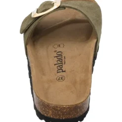 Palado Malta EGS Velours Premium Leather, Pantoletten, Damen, Khaki