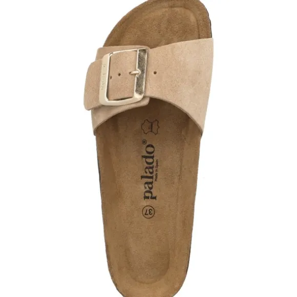 Palado Malta EGS Velours Premium Leather, Pantoletten, Damen, Beige