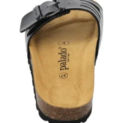 Palado Malta EGS Vent, Pantoletten, Damen, Schwarz Lack