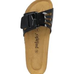 Palado Malta EGS Vent, Pantoletten, Damen, Schwarz Lack
