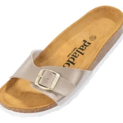 Palado Malta Metallic, Pantoletten, Damen, Beige/Weiß