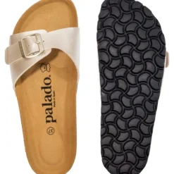 Palado Malta Metallic, Pantoletten, Damen, Gold/Schwarz
