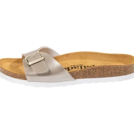 Palado Malta Metallic, Pantoletten, Damen, Beige/Weiß