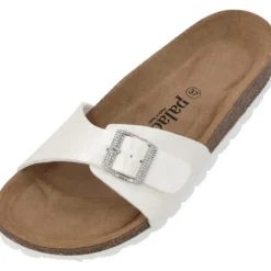 Palado Malta Metallic SQS, Pantoletten, Damen, Weiß