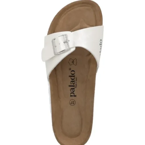 Palado Malta Metallic SQS, Pantoletten, Damen, Weiß