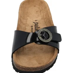 Palado Malta RD by Sila Sahin, Pantoletten, Damen, Schwarz Lack