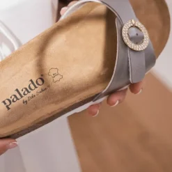 Palado Malta RD by Sila Sahin, Pantoletten, Damen, Silber Metallic