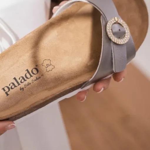 Palado Malta RD by Sila Sahin, Pantoletten, Damen, Silber Metallic