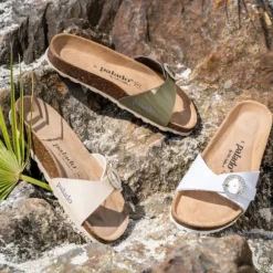 Palado Malta RD by Sila Sahin, Pantoletten, Damen, Beige Lack