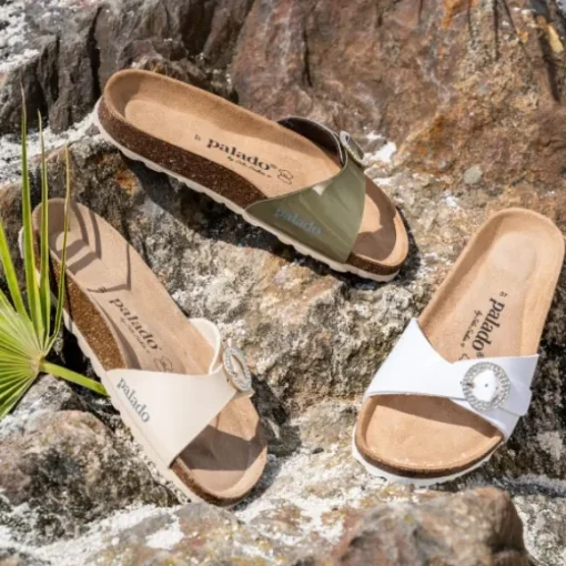 Palado Malta RD by Sila Sahin, Pantoletten, Damen, Beige Lack
