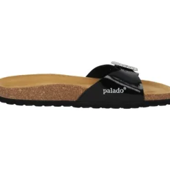 Palado Malta SQ by Sila Sahin, Pantoletten, Damen, Schwarz Lack