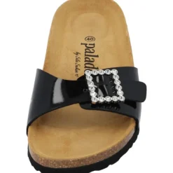 Palado Malta SQ by Sila Sahin, Pantoletten, Damen, Schwarz Lack