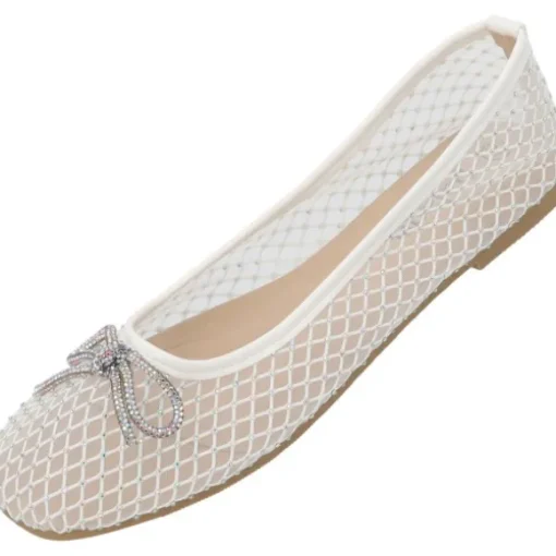 Palado Menera by Sila Sahin , Ballerinas, Damen, Weiß Glitzer