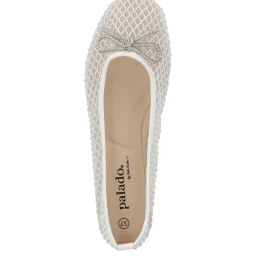 Palado Menera by Sila Sahin , Ballerinas, Damen, Weiß Glitzer