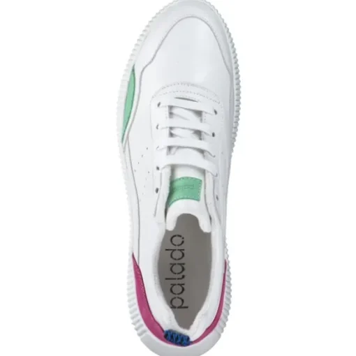 Palado PA 0035, Schnürschuhe, Damen, Weiß/Grün/Pink