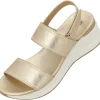 Palado Papifi, Plateau-Sandaletten, Damen, Gold Metallic