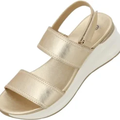 Palado Papifi, Plateau-Sandaletten, Damen, Gold Metallic