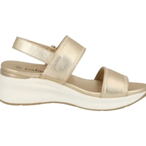 Palado Papifi, Plateau-Sandaletten, Damen, Gold Metallic