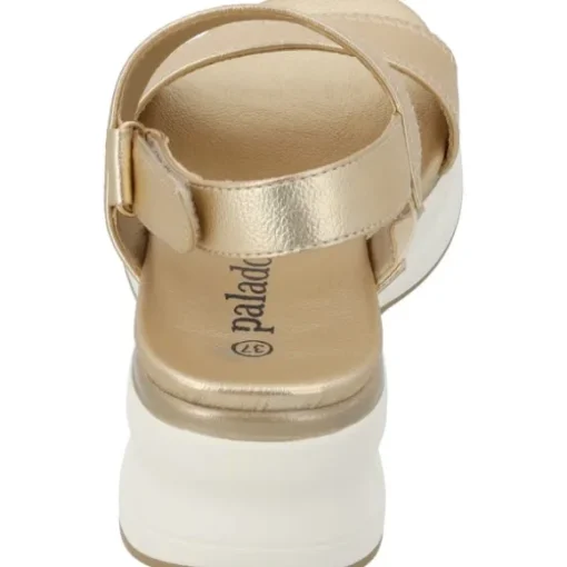 Palado Papifi, Plateau-Sandaletten, Damen, Gold Metallic