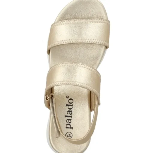Palado Papifi, Plateau-Sandaletten, Damen, Gold Metallic