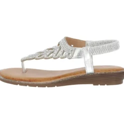 Palado Phuza by Sila Sahin , Riemchensandalen, Damen, Silber
