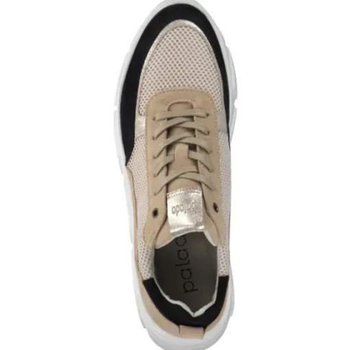 Palado PSN0002, Schnürschuhe, Damen, Schwarz/Gold/Beige