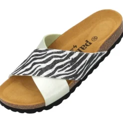 Palado Rianel Wild by Sila Sahin, Pantoletten, Damen, Grün Zebra