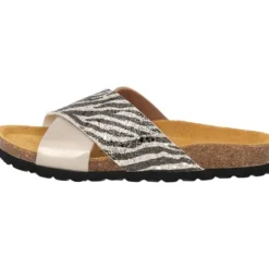Palado Rianel Wild by Sila Sahin, Pantoletten, Damen, Taupe Zebra