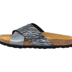 Palado Rianel Wild by Sila Sahin, Pantoletten, Damen, Grau Zebra
