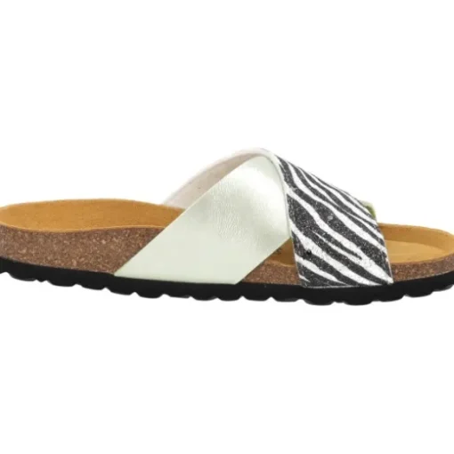 Palado Rianel Wild by Sila Sahin, Pantoletten, Damen, Grün Zebra