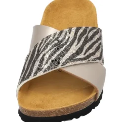 Palado Rianel Wild by Sila Sahin, Pantoletten, Damen, Taupe Zebra