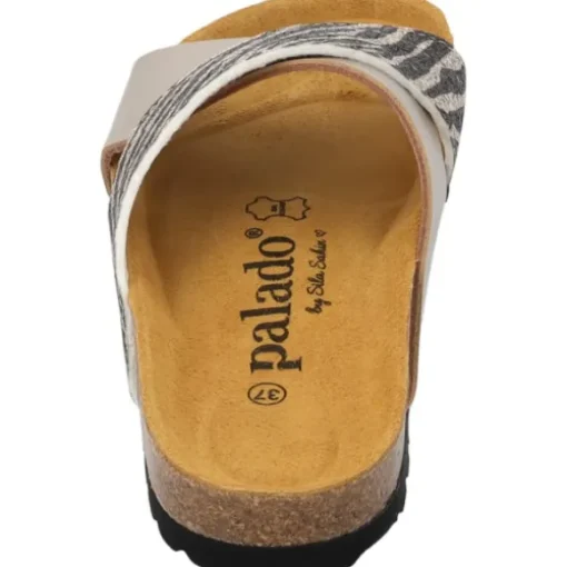 Palado Rianel Wild by Sila Sahin, Pantoletten, Damen, Taupe Zebra