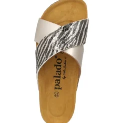 Palado Rianel Wild by Sila Sahin, Pantoletten, Damen, Taupe Zebra