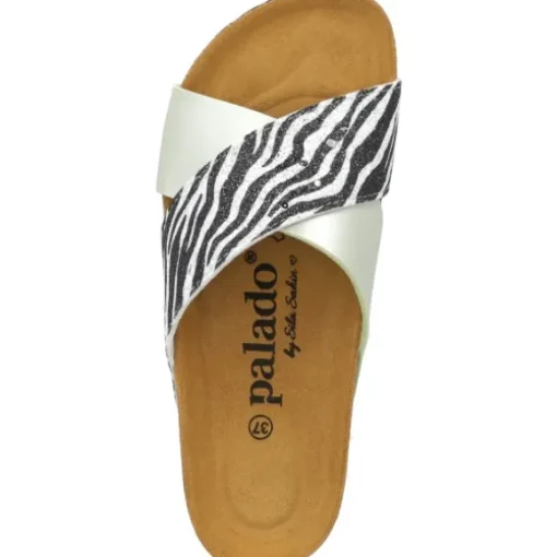 Palado Rianel Wild by Sila Sahin, Pantoletten, Damen, Grün Zebra