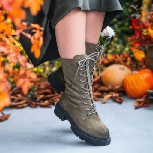 Palado Safre by Sila Sahin, Schnürstiefel, Damen, Khaki