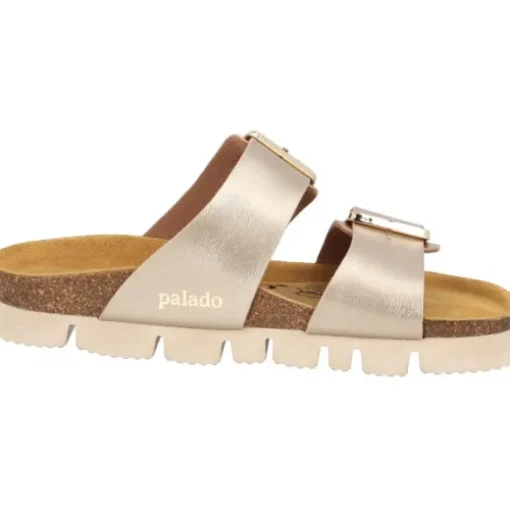 Palado Samos EGS PL, Pantoletten, Damen, Beige Metallic