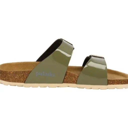 Palado Samos, Pantoletten, Damen, Lack Khaki