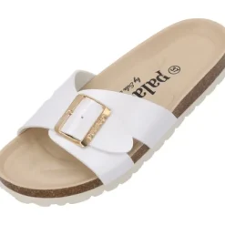 Palado Tinos BEGS by Sila Sahin, Pantoletten, Damen, Weiß Metallic