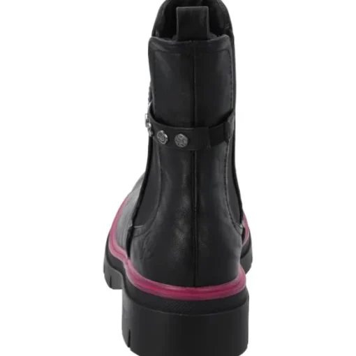 Palado Trinda by Sila Sahin, Chelsea Boots, Damen, Schwarz/Pink
