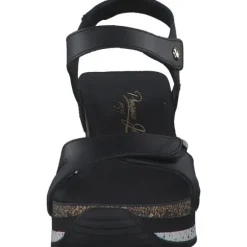 Panama Jack Nica Sport B, Plateau-Sandaletten, Damen, Schwarz