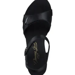 Panama Jack Nica Sport B, Plateau-Sandaletten, Damen, Schwarz
