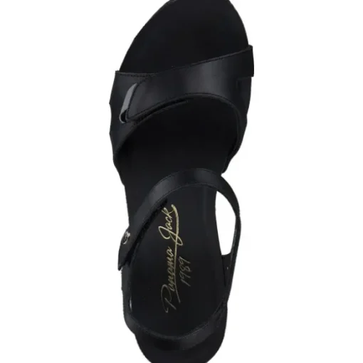 Panama Jack Nica Sport B, Plateau-Sandaletten, Damen, Schwarz