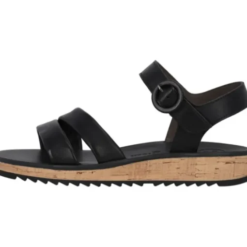Paul Green 6112, Keilsandaletten, Damen, Schwarz