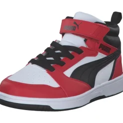Puma 393832/003 Rebound V6 Mid AC+PS, Stiefel, Kinder, puma white-puma black-for all