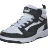 Puma 393832/001 Rebound V6 Mid AC+PS, Stiefel, Kinder, puma white-puma black-shadow