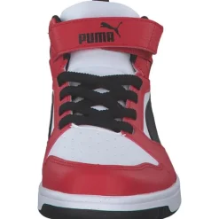 Puma 393832/003 Rebound V6 Mid AC+PS, Stiefel, Kinder, puma white-puma black-for all