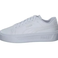 Puma Smash Platform v3 390758, Schnürschuhe, Herren, WHITE/SILVER