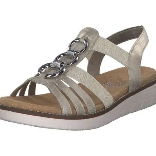 Remonte D2073, Keilsandaletten, Damen, Beige