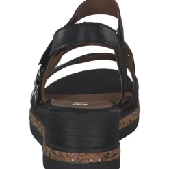 Remonte D3064, Plateau-Sandaletten, Damen, schwarz/schwarz/schwarz